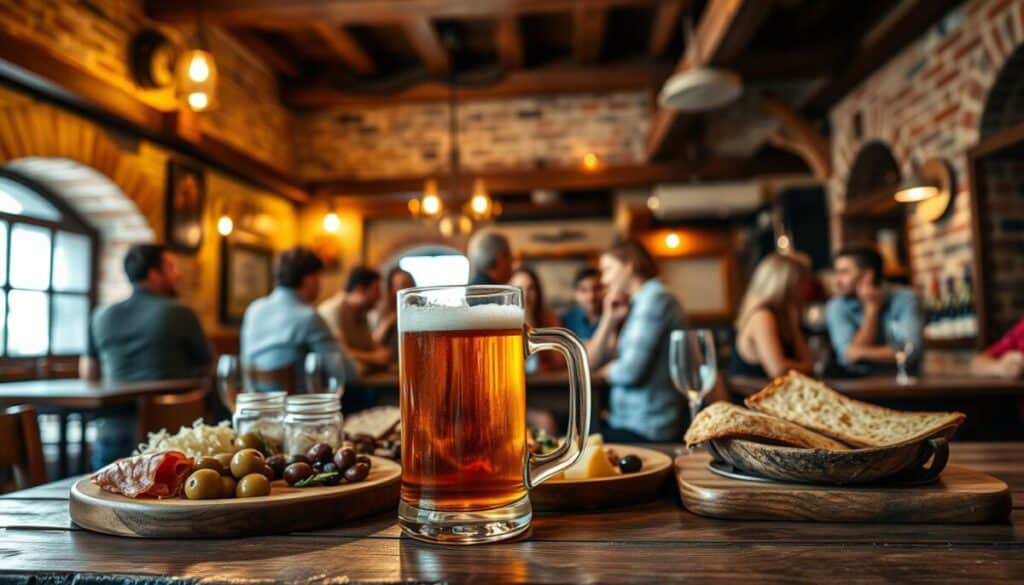 Bier und Essen Spanien Bier und Essen Spanien