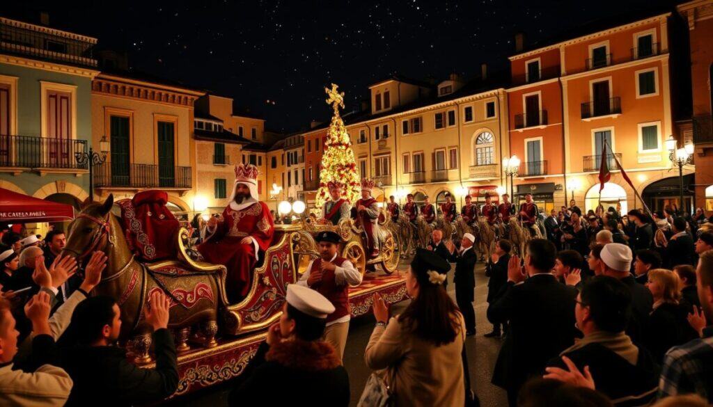 Traditionelle Paraden der Heiligen Drei Könige
