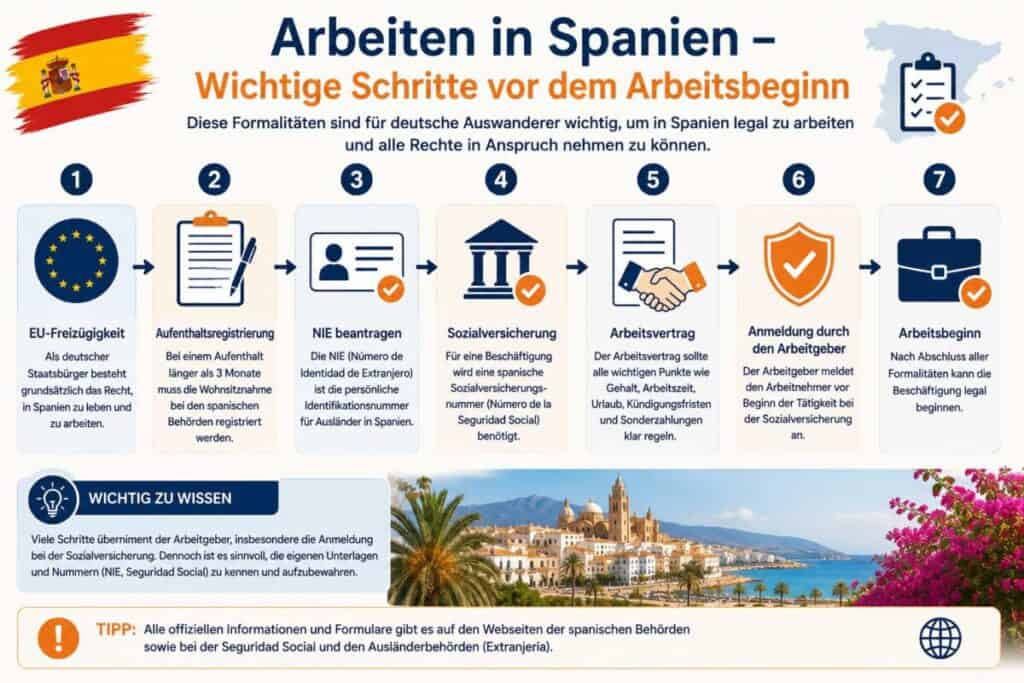 Arbeiten in Spanien: Wichtige Schritte